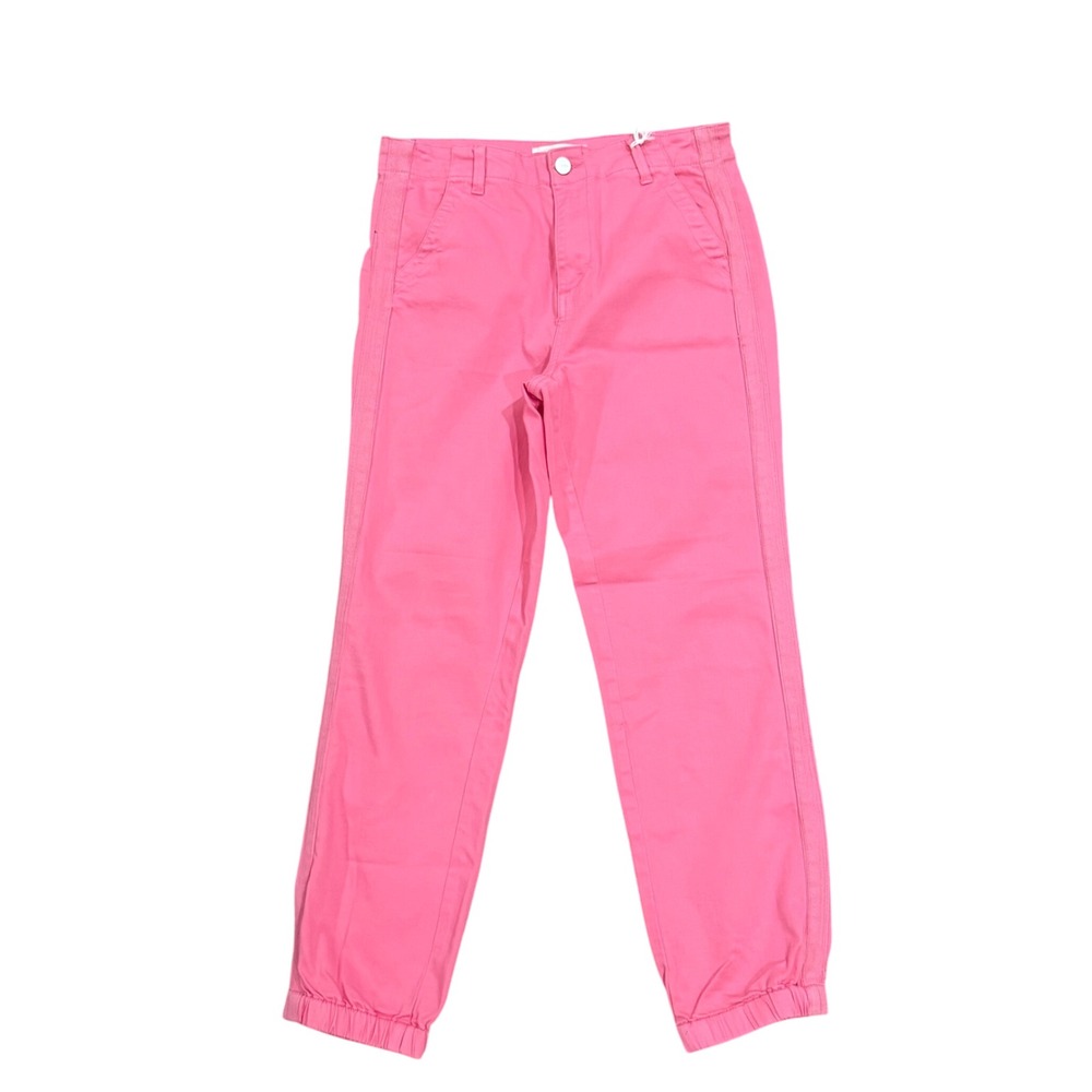 Risen Jeans Women Pink Jogger Pants Elastic Waist Cropped‎ Size 7 W28 Casual
